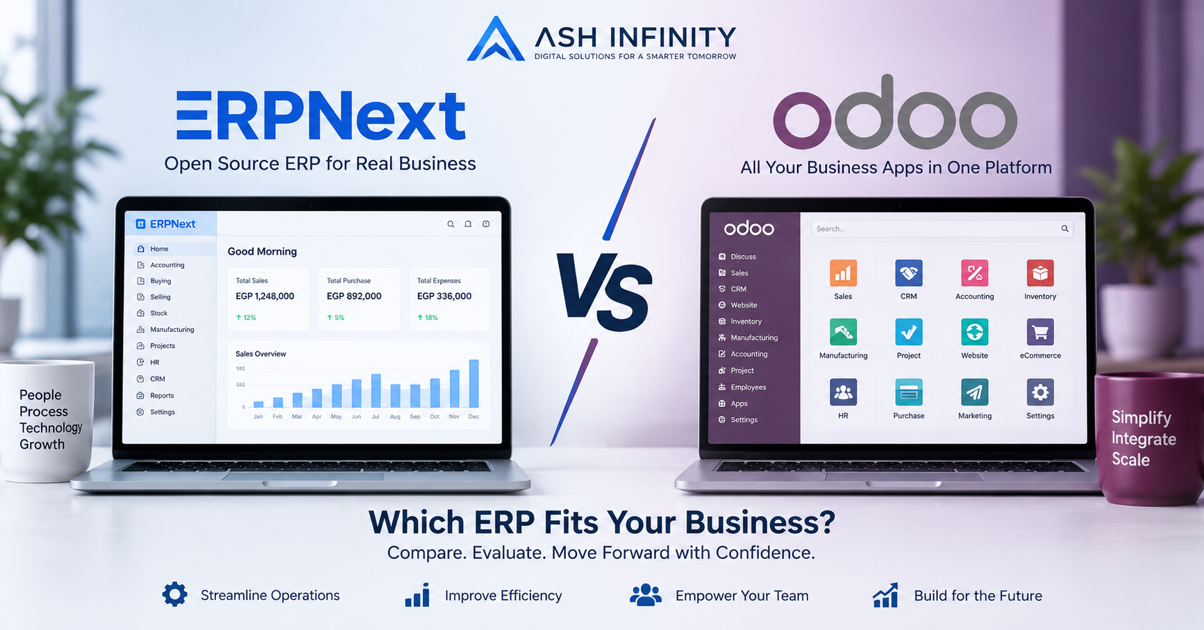 مقارنة بين ERPNext و Odoo لأنظمة ERP